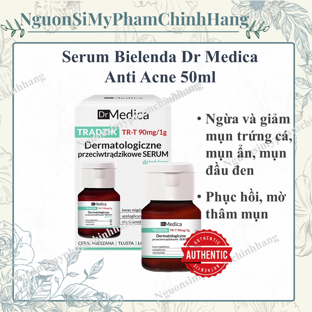 Serum Bielenda Dr Medica Anti-acne Dermatological giảm mụn, ngừa thâm