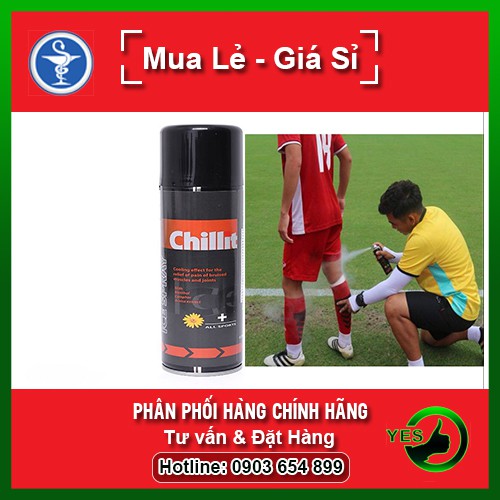 ❤[Chính hãng] Chai Xịt Lạnh Thể Thao Chillit - Giúp Giảm Đau Nhanh (Chai 250ml)