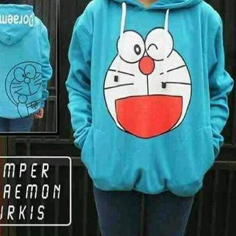 Áo Khoác Hoodie Tai Mèo Máy Doraemon Dễ Thương Cho Cặp Đôi Size M L Xl