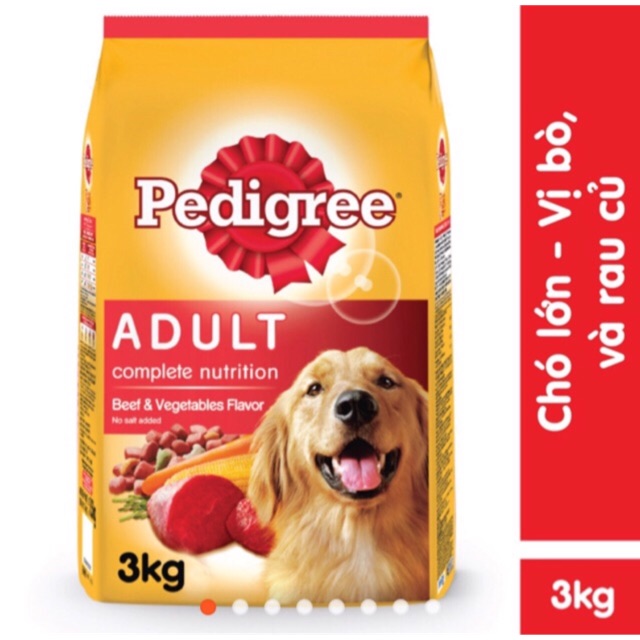 Thức ăn chó lớn pedigree gói 3kg