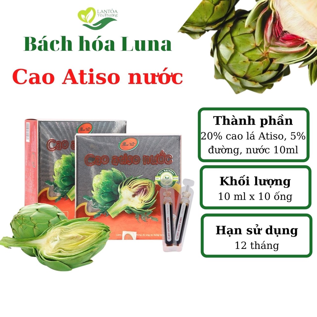 Cao Atisô Nước THANH UYÊN cô đặc Hộp 10 ống Pha Nước Uống Trực Tiếp