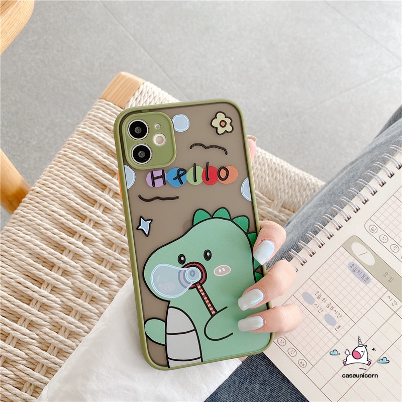 Ốp điện thoại nhám chống sốc hình khủng long cho iPhone 11 iPhone 8plus 7plus 6 6s Plus 7 8 XR XS MAX 11Pro Max SE 2020 | BigBuy360 - bigbuy360.vn