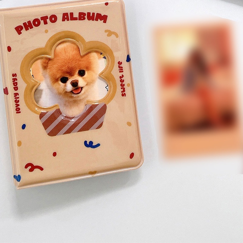 Giá Đỡ Album Ảnh 3 Inch Hình Chó / Mèo / Bông Hoa Xinh Xắn