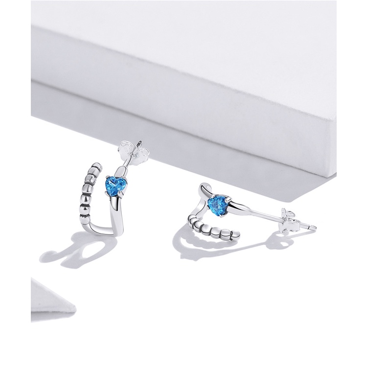 Bông tai Bamoer SCE1331 bằng bạc 925 thời trang tinh tế phù hợp làm quà tặng cho nữ