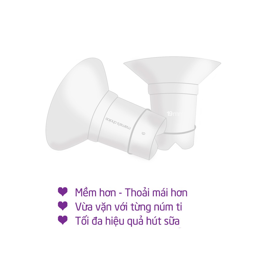 [Vừa Ti Hơn-Êm Mềm Hơn] Trợ Phễu Sillicone Hạ Size Chính Hãng Mama's Choice (17mm,19mm,21mm)