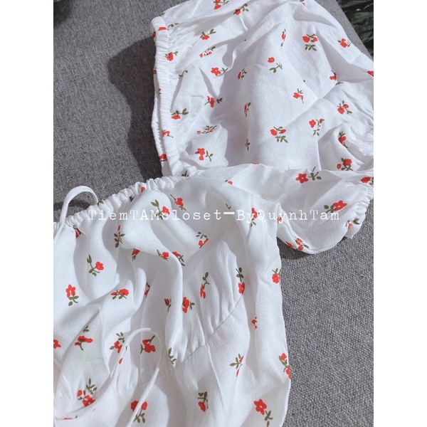 Đầm maxi hoa xẻ tà - TK884