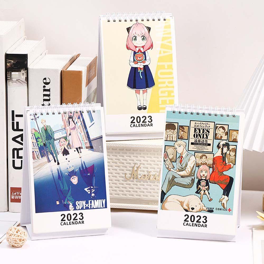 Lịch Để Bàn 2023 Có Giá Đỡ Bằng Giấy In Hình Anime