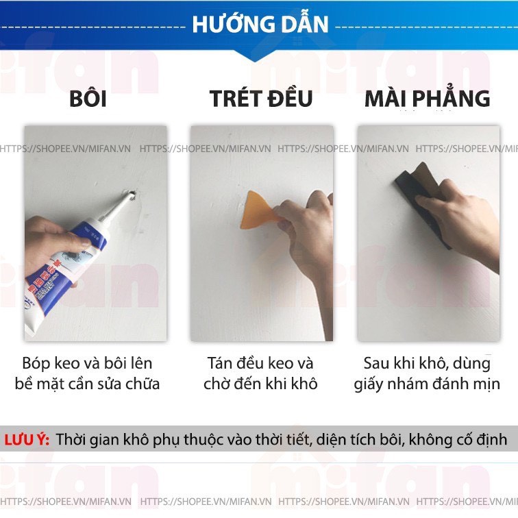 Keo chống thấm vá vết nứt tường đa năng cực bền- Keo trám tường thông minh cao cấp