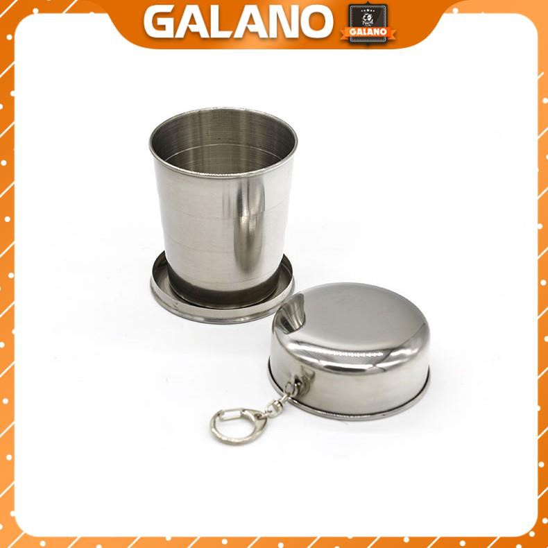 Ly Uống Nước Gấp Gọn GALANO Chất Liệu Cốc Inox Có Nắp Đi Du Lịch, Dã Ngoại Đa Năng HG-001179