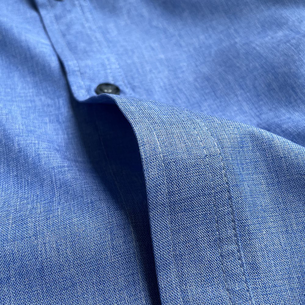 Áo sơ mi nam trung niên vải đũi mềm mát kẻ Caro nhỏ phù hợp cho người lớn tuổi từ 50 đến 85kg | BigBuy360 - bigbuy360.vn