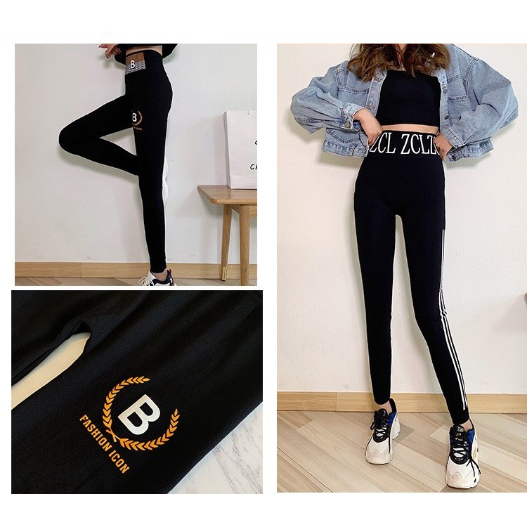 Quần legging nữ lưng cao dáng thể thao tập gym yoga co giãn 4 chiều phong cách khỏe khoắn trẻ trung năng động QD06 | BigBuy360 - bigbuy360.vn