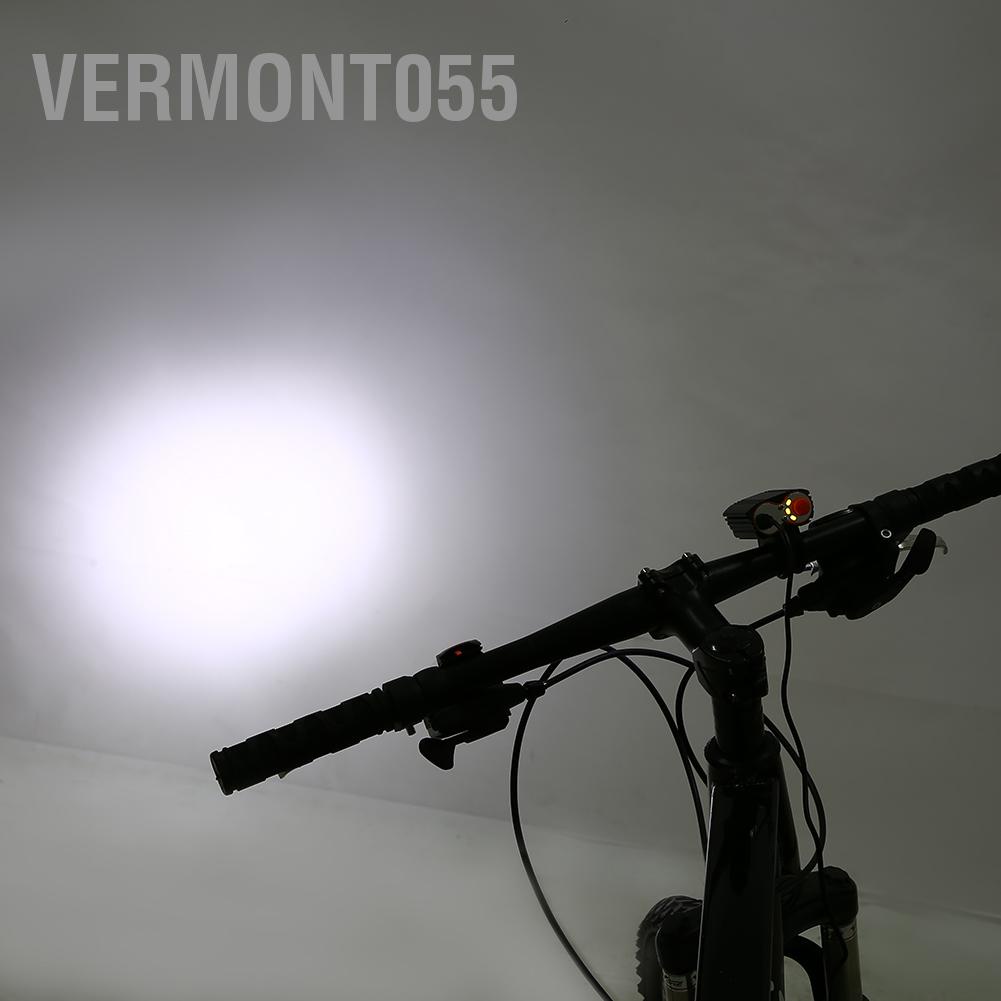 Vermont055 Bright LED 2000LM USB Bike Headlight Bicycle Front Light Lamp for Night Cycling