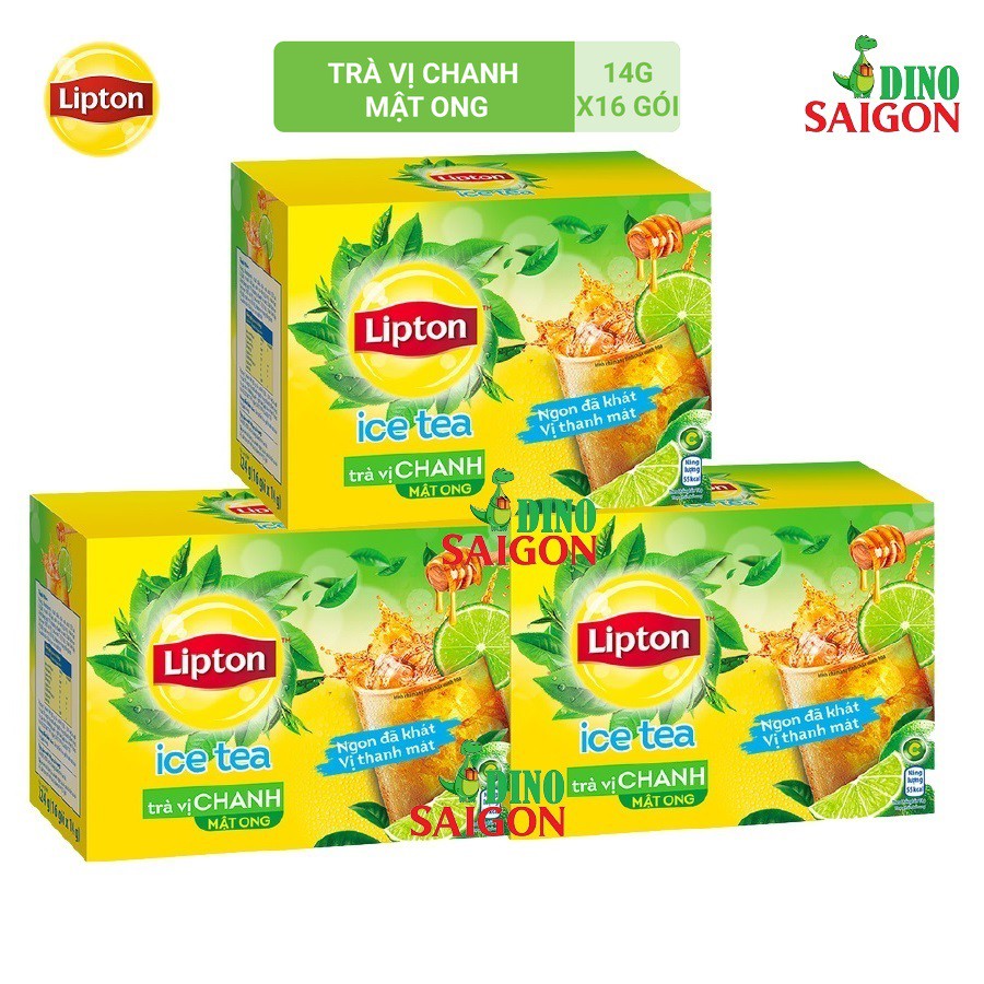 Bộ 3 Hộp Trà Lipton Ice Tea vị Chanh Mật Ong