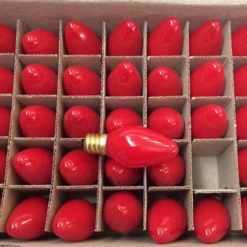 Bóng Đèn Led Quả Nhót Màu Đỏ E12,Bóng Đèn Thắp Đèn Thờ,Ban Thờ Gia Tiên, Thần Tài Thổ Địa Tiết Kiệm Điện