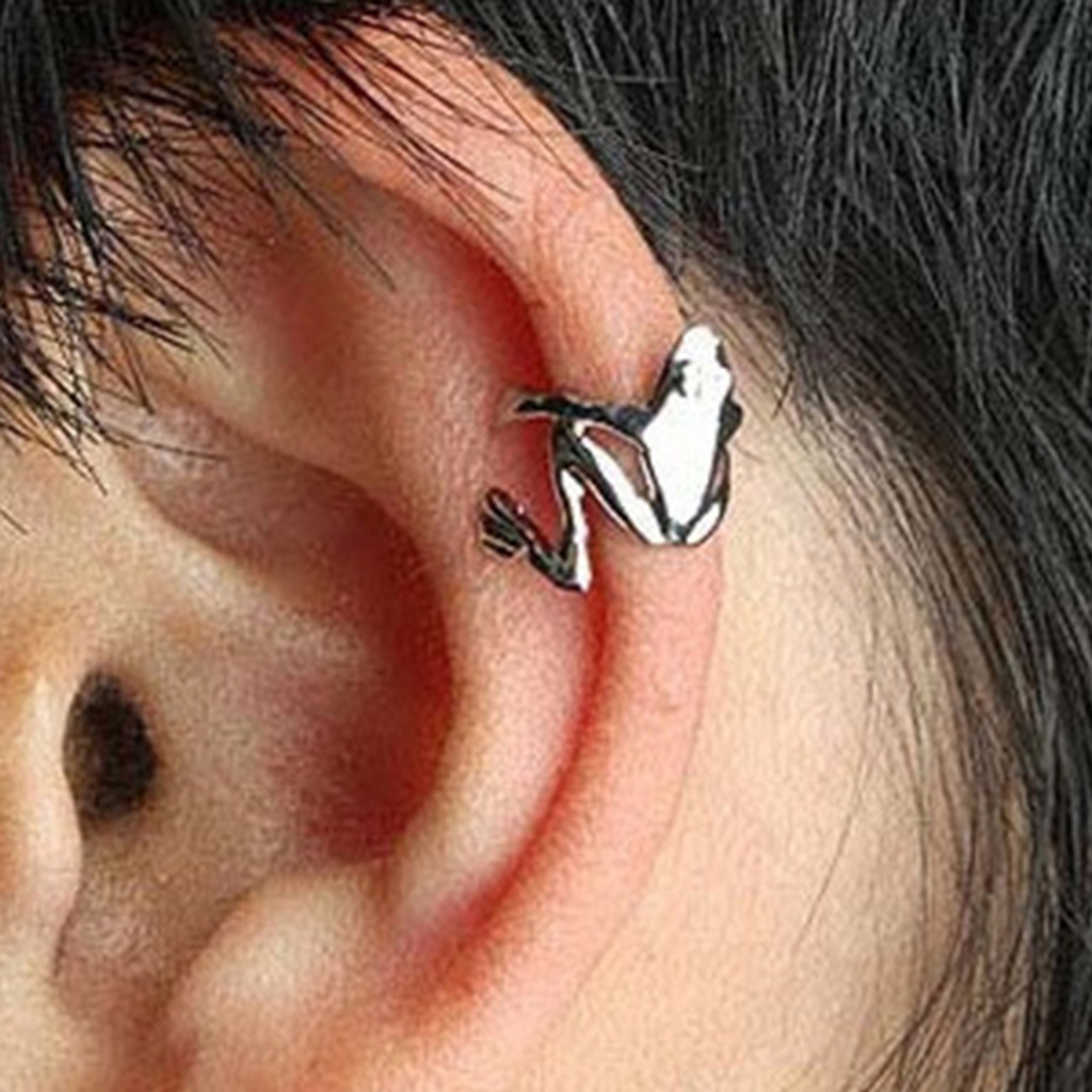 <sujianxia> Ear Clips Exquisite Frog Shape Alloy Women Attractive Ear Cuff for Party