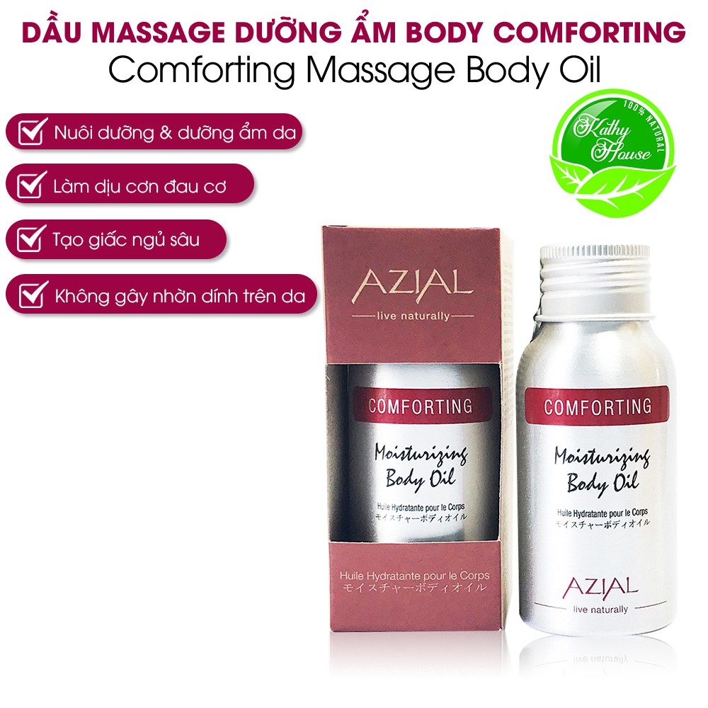 Dầu massage body AZIAL Comforting Moisturizing Body Oil 50ml, dưỡng ẩm, làm dịu cơn đau cơ, cho giấc ngủ sâu