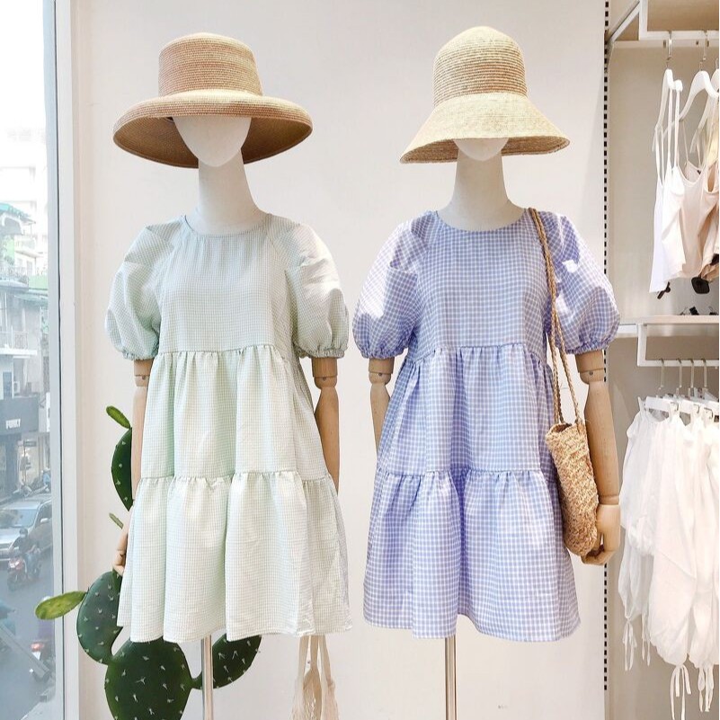 [Mã SKAMSALEP6 giảm 10% tối đa 100K đơn 150K] Đầm babydoll MIEU 2 tầng - HMR15 (Xanh dương đậm) | BigBuy360 - bigbuy360.vn