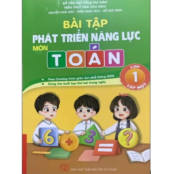 Sách - Combo Bài tập phát triển năng lực môn Toán lớp 1 (Tập 1+Tập 2)