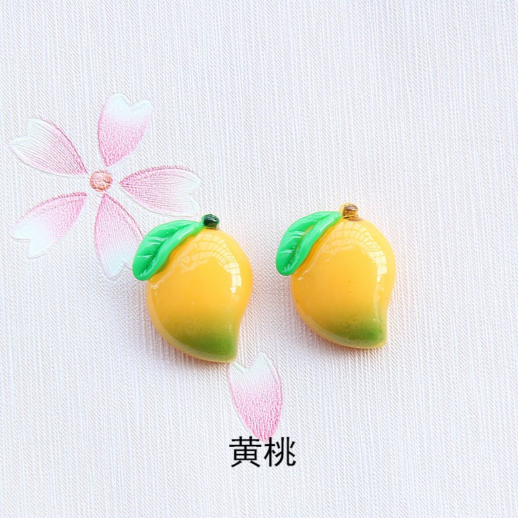 Miếng cam, miếng đào, kiwi, xoài charm slime