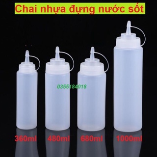 Bình bóp tương ớt Bình đựng sữa đặc, đường nước, siro