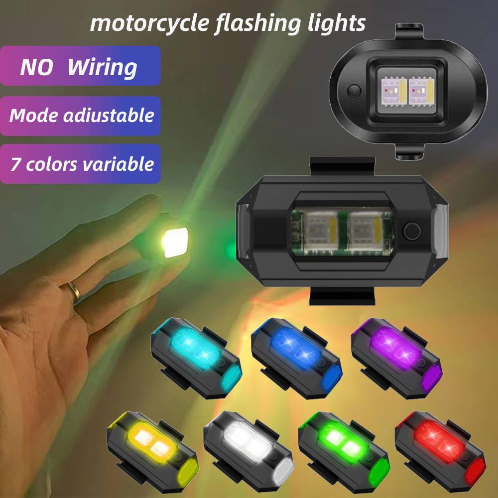 Đèn Led Gắn Đuôi Xe Đạp/Máy Bay Điều Khiển Từ Xa Hút Nam Châm 3/7 Màu Có Đèn Nhấp Nháy