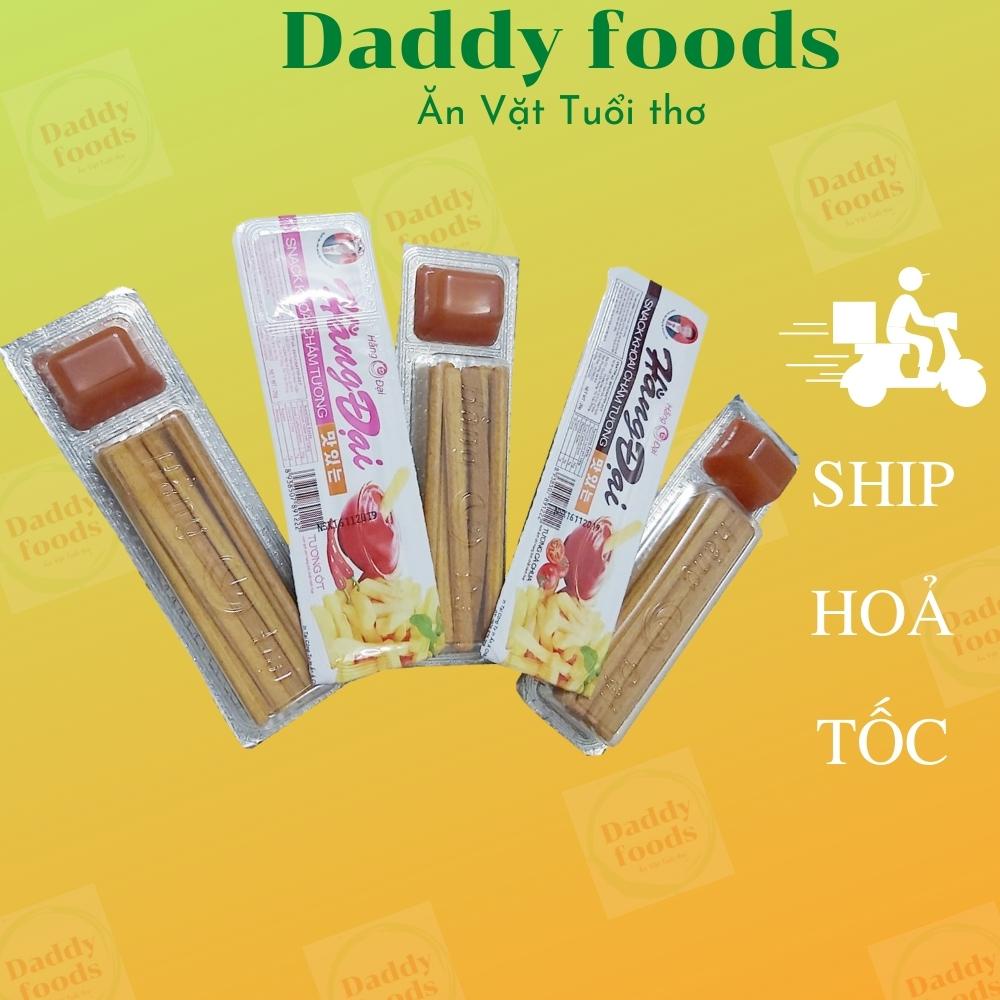 10 gói Snack khoai chấm tương HẰNG ĐẠI, dạng bim bim cay chấm tương