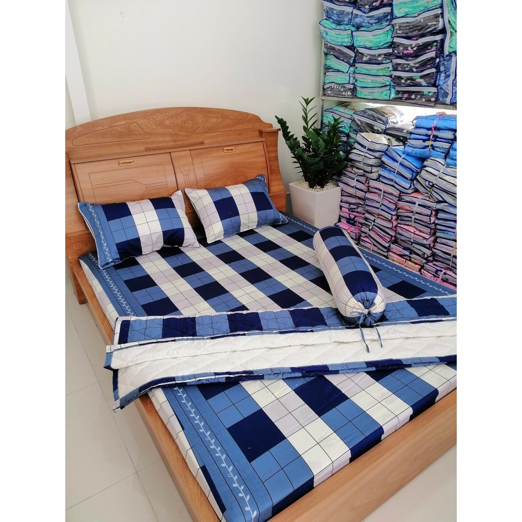 TRỌN BỘ MỀN GA GỐI Cotton Satin Lụa Hàn Quốc 1m6- IB CHỌN MẪU MỚI NHẤT