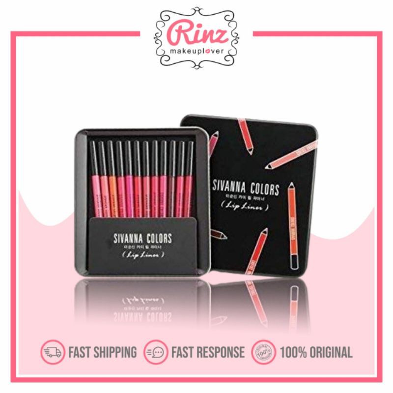 (hàng Mới Về) Chì Kẻ Viền Môi Sivanna Nhiều Màu Sắc Lựa Chọn