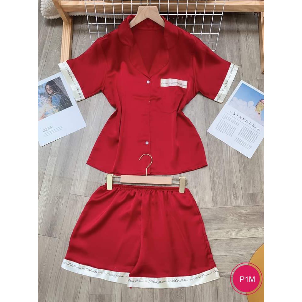 Bộ đồ ngủ nữ pijama cộc đùi bộ mặc nhà chất lụa mềm mại thoải mái dễ thương giá rẻ Hanz.vn H27