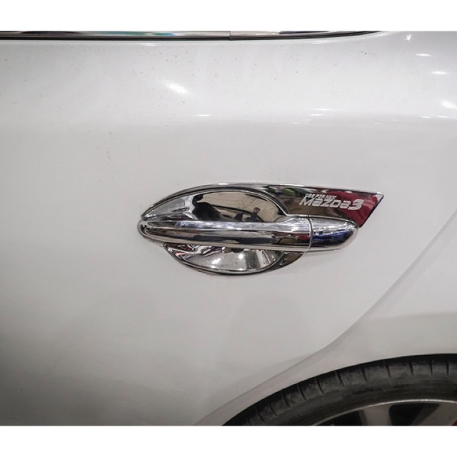 Ốp tay nắm hõm cửa Mazda 3 đời 2015 - 2019. Mạ crom