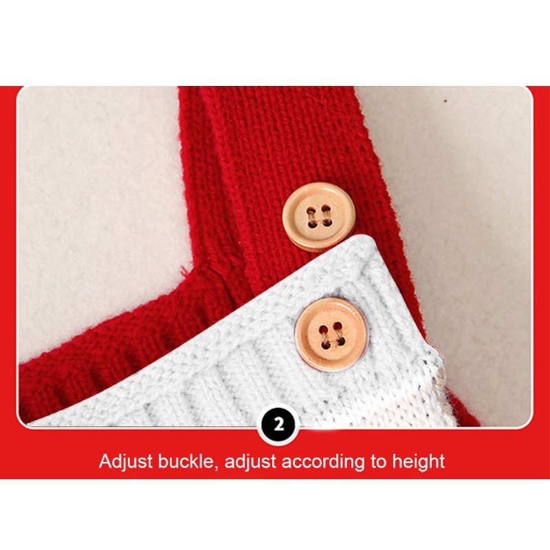 Bộ Áo Liền Quần Dệt Kim Không Tay In Hoạt Hình Tuần Lộc Giáng Sinh Thời Trang Xuân Thu Cho Bé Sơ