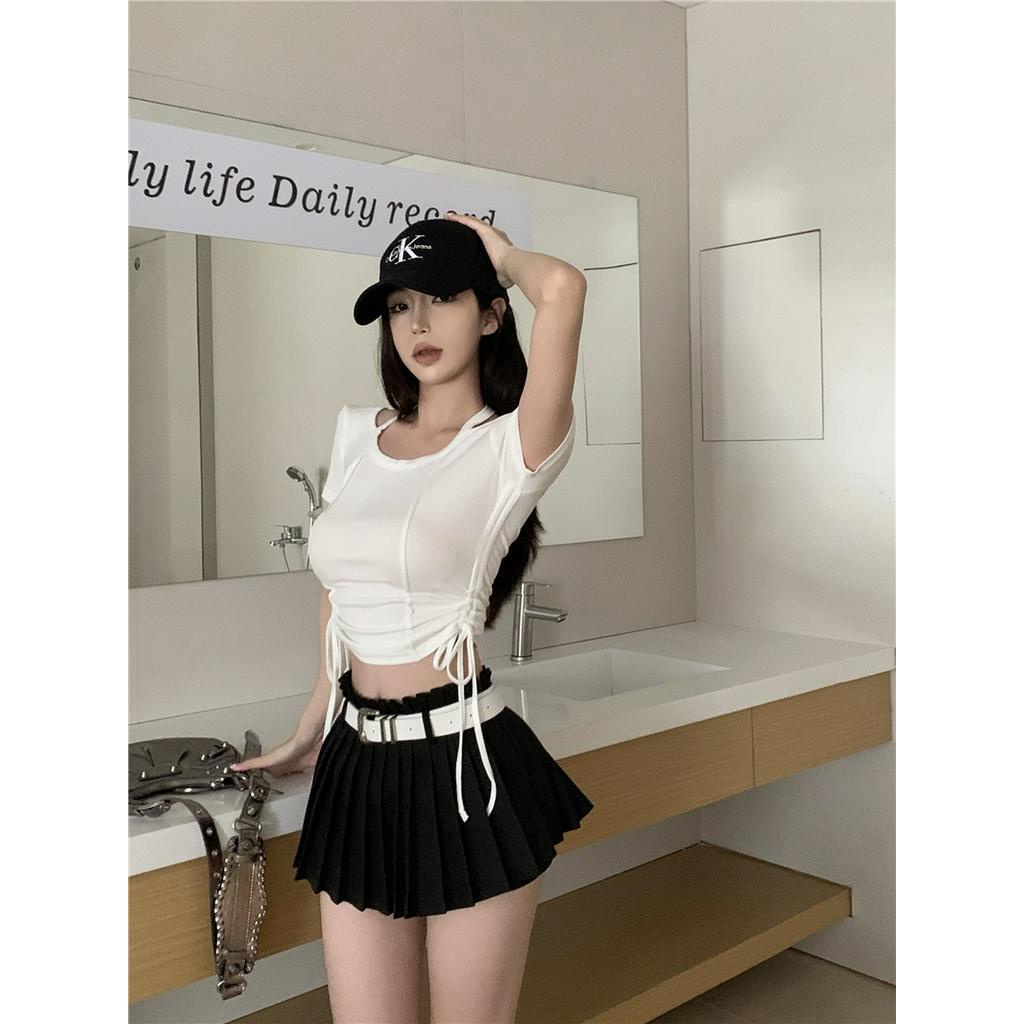 Áo Hai Dây Dáng Ôm Ngắn Tay Thời Trang Cho Nữ 63653