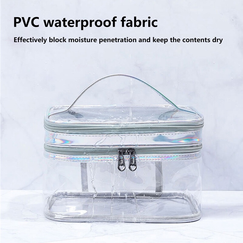 Túi đựng đồ trang điểm EverToner trong suốt tiện lợi để mang theo