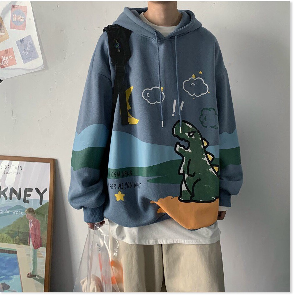 ÁO HODDIES KHỦNG LONG CÓ MŨ CỰC CHẤT HOẠ TIẾT ĐẸP 2021 KOKO MI STORE