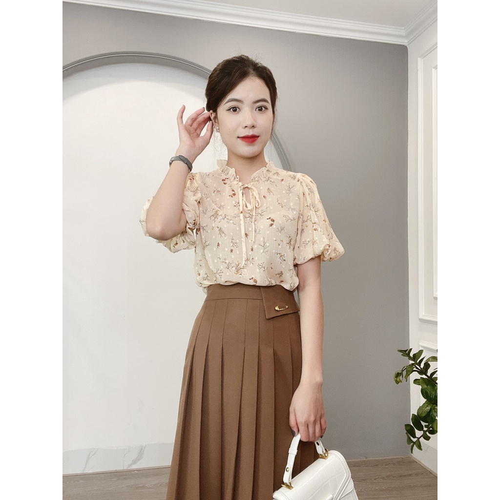 Chân Váy Xếp Li Min House Vạt Cài Băng