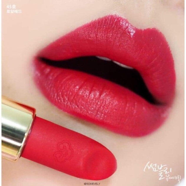 [Tách sét không vỏ] Son lì Whoo Velvet Lip Rouge Hoàng Cung giữ màu tốt, không khô môi (Bản mini 1,3g)