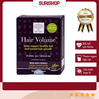 Viên Uống Giảm Rụng Và Kích Thích Mọc Tóc Hair Volum Chính Hãng Thuỵ Điển  Hộp 30 Viên