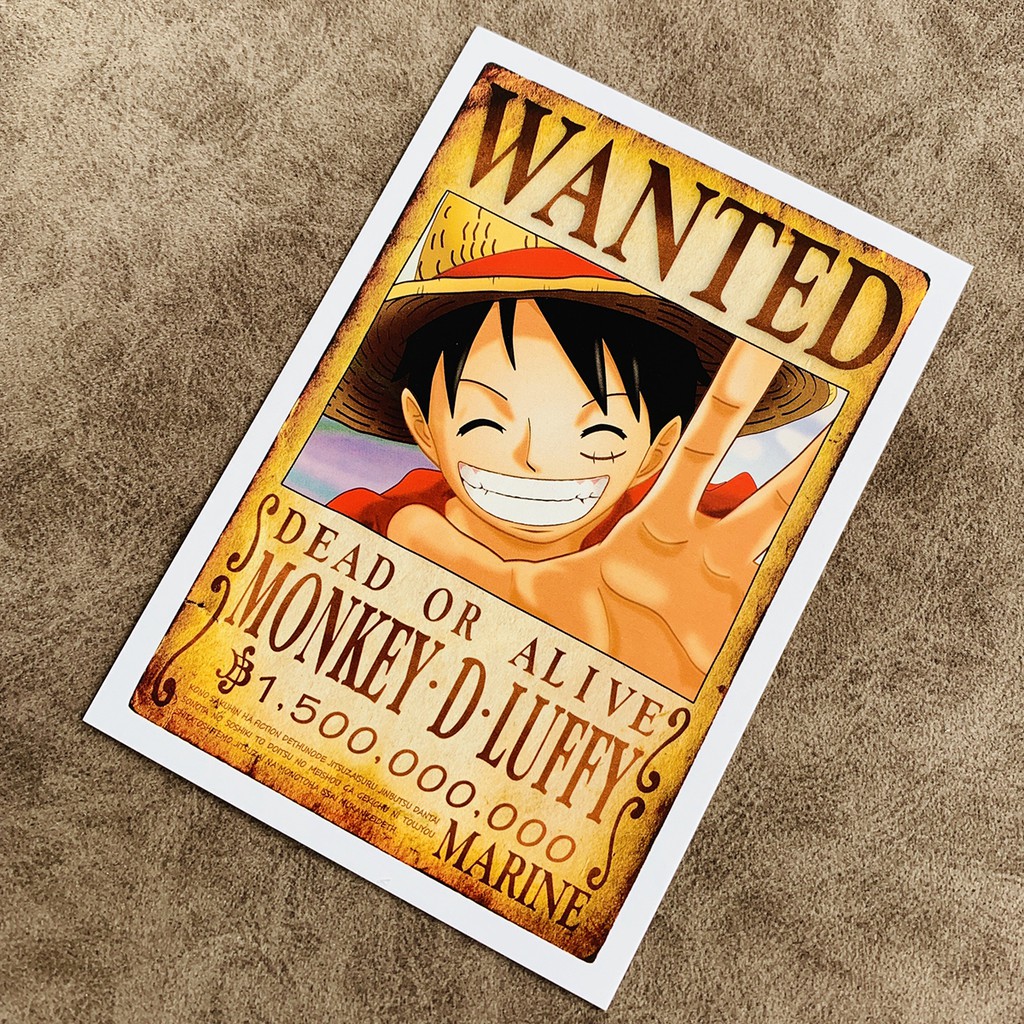 Hộp 100 Thẻ Bài Poster Lệnh Truy Nã One Piece Wanted Marine (100 mẫu)