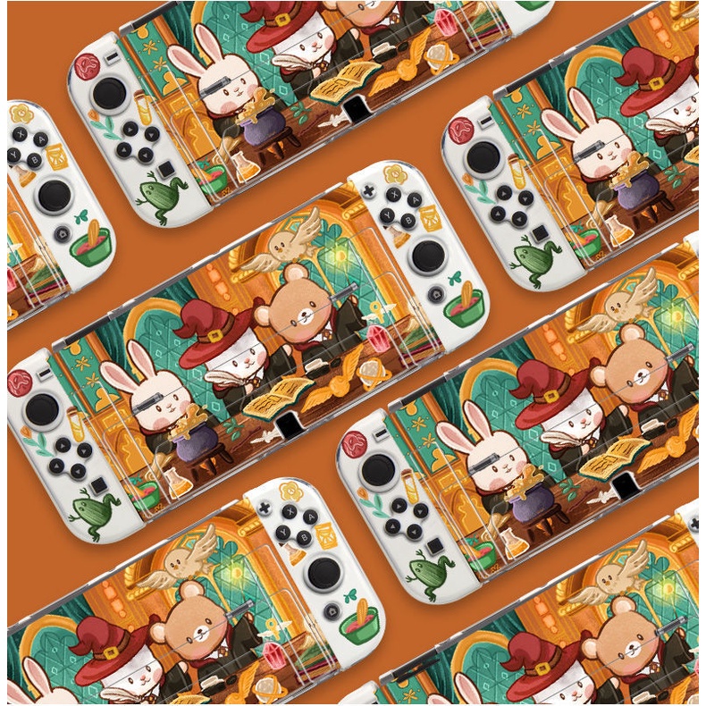 NINTENDO Vỏ Bảo Vệ Mỏng Tương Thích Với Switch & Switch Oled Kèm Tay Cầm Joy-Cons-Multi-Theme Dễ Thương