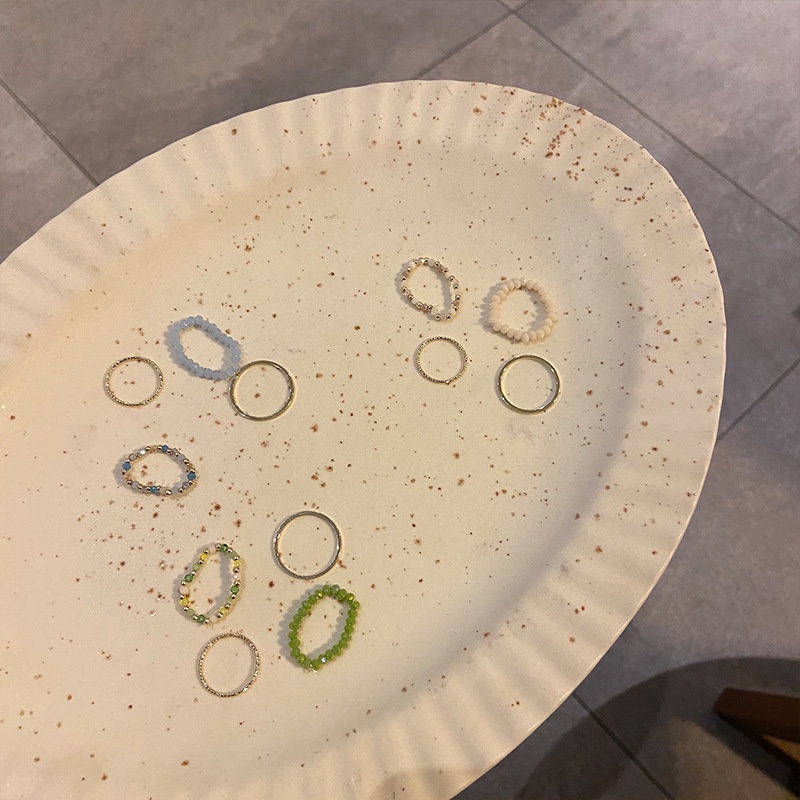 ✨✨Bộ 4 Nhẫn Bạc Nhiều Màu Phong Cách Hàn Quốc