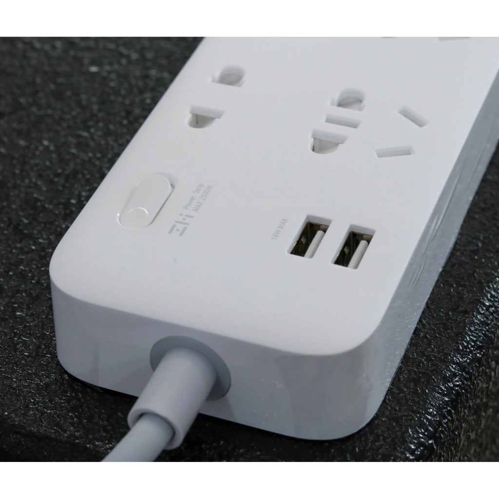 Ổ cắm Xiaomi Zmi Power Strip 6 cổng 2 usb CX05 - Bảo hành 3 tháng