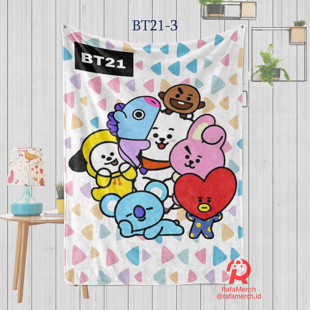 Chăn In Hình Bt21 Bts