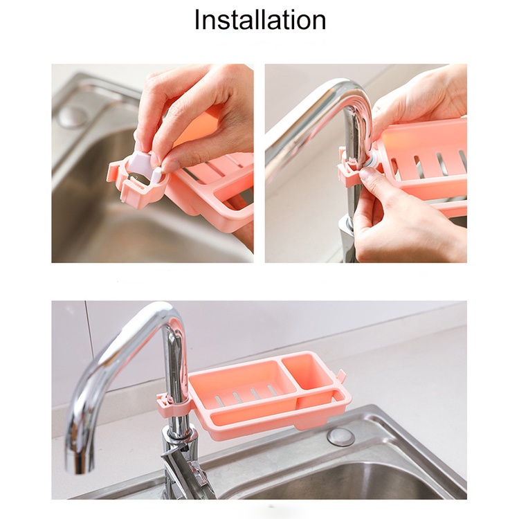 Giá đựng xà phòng gắn vòi nước có thể điều chỉnh tiện dụng cho nhà bếp