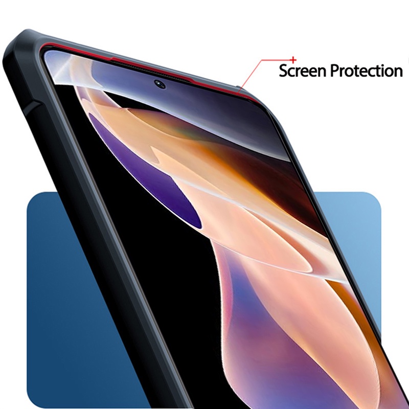 Ốp Điện Thoại PC + Silica Trong Suốt Chống Sốc Cho Xiaomi 11T 12T Pro Lite Redmi Note 12s 11s 10s Pro Max Turbo 12C Poco X5 F5