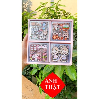 1 miếng sticker telado cô gái và bé thỏ dễ thương 🐰🐰🐰