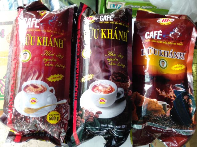 Cà phê Hữu khánh mẫu mới túi zip gói 500gam | BigBuy360 - bigbuy360.vn