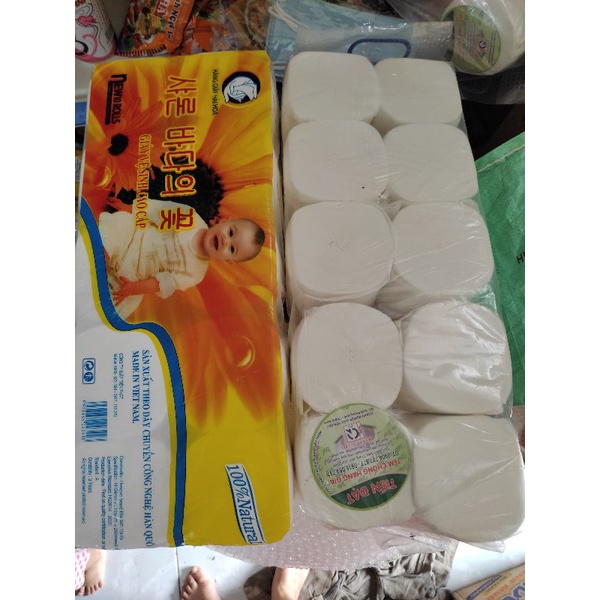Bịch 10 cuộn giấy vệ sinh cao cấp VIỆT NHẬT/ Lency