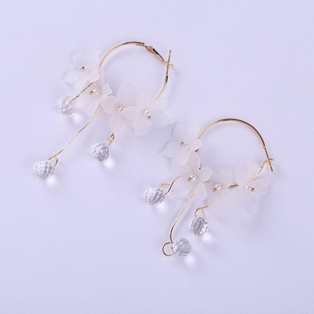 Bông Tai Dạng Thả Hình Hoa Bằng Acrylic Thời Trang Cho Nữ BACK2LIFE