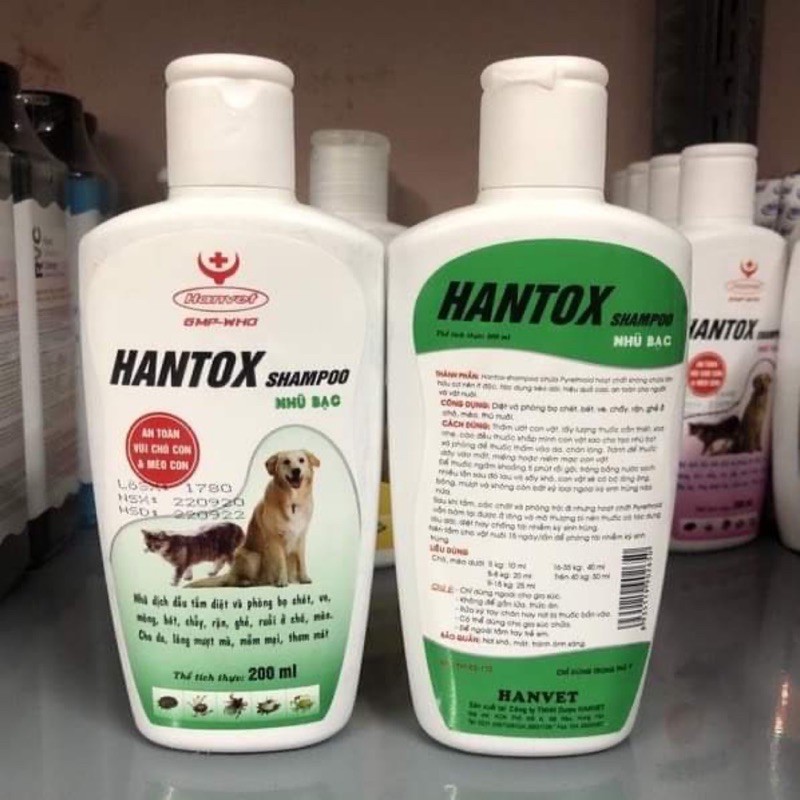 Sữa Tắm HANTOX SHAMPOO 200ml. An toàn với chó con và mèo con