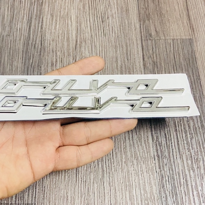 Bộ tem logo chữ nổi NOUVO 4, 5 chất liệu nhựa cứng xi bóng dán trang trí xe Yamaha